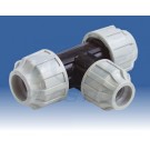 32mm -25mm-32mm MDPE Compression Reducing Tee