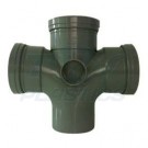 Soil Pipe Triple Socket Cross Tee Pushfit 110mm 90 Degree