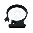 Half Round Black Concealed Pipe Clip