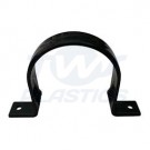Half Round Black Downpipe 68mm Flush Clip