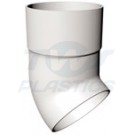 Half Round White Down Pipe Shoe White