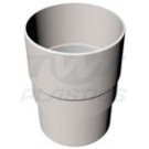 Round Downpipe Socket 68mm White
