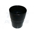Half Round Black Downpipe Socket 68mm