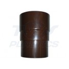 Half Round Brown Downpipe Socket