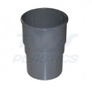 Half Round Grey Downpipe Socket