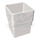 Square Line Pipe Socket White