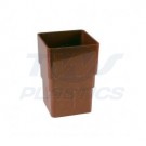 Square Line Brown Pipe Socket