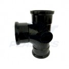 Soil Pipe Push Fit 110mm 90 Degree Branch Triple Socket Bossed