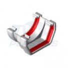 Square Line White to Half Round White Gutter Union