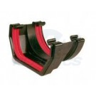 Square Line Black to Half Round Gutter Union Joiner 