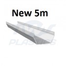 Square Line White 5m Gutter