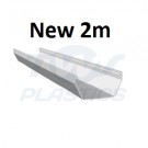 Square Line White 2m Gutter