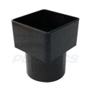 Square Line Black to Half Round Downpipe Adaptor