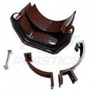 Square Line Brown To Half Round Cast Gutter Adaptor