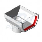 Square Line White Stopend Outlet