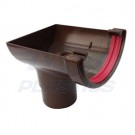 Half Round Brown Stopend Outlet