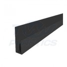 Black Gloss 10mm U-Channel 5m