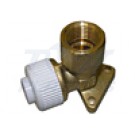 White Compression 15mm x 1/2" Wall Plate