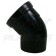 110mm Solvent Weald 45 Single Socket Bend Black