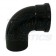110mm Solvent Weald 90 Single Double Socket Bend Black