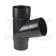 Half Round Black Downpipe 112 Degree Branch 
