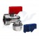 15mm x 3/4” Bent Wash Machine Valve Red/Blue