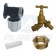 25mm MDPE Wall Plate Garden Tap Kit