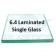 6.4mm Clear Laminated Single Glass 