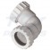 Compression Waste Pipe 40mm 90 degree Knuckle Bend White