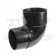 Half Round Black Downpipe 90.5 Degree Offset Bend