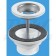 Chroam 1 1/4" Basin Waste Centre Screw Chain & Plug