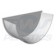 Half Round White Internal Stopend