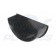 Half Round Black Internal Stopend