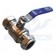 15mm Chrome Plated Full Flow Lever Ball Valve Blue Handle