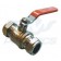 22mm Chrome Plated Full Flow Lever Ball Valve Red Handle