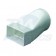 Dormus S100 std offset adaptor round to rect white
