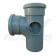 Soil Pipe Push Fit 110mm 90 Degree Branch Double Socket 63mm 2 Bossed