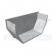 Square Line White Internal Stopend