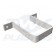 Square Line Pipe Clip White