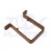 Square Line Caramel Down Pipe Clip