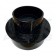 110mm Soil - 68mm Rainwater Downpipe Adaptor (Aquaflow) Black