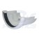 Half Round to Cast Iron Adaptor White