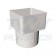 Square Line White to Round Downpipe Adaptor