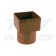 Square Line Brown to Half Round Brown Downpipe Adaptor