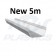 Square Line White 5m Gutter